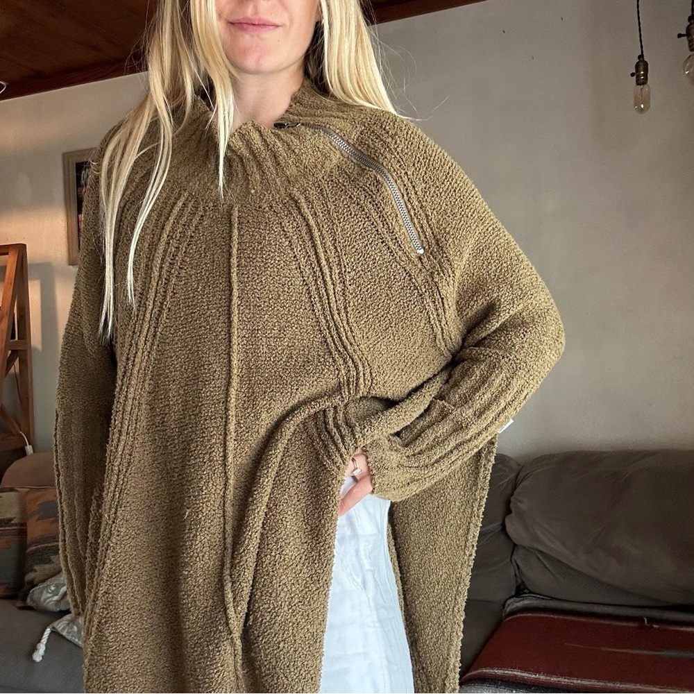 Free People Spin Around Poncho Top Sweater